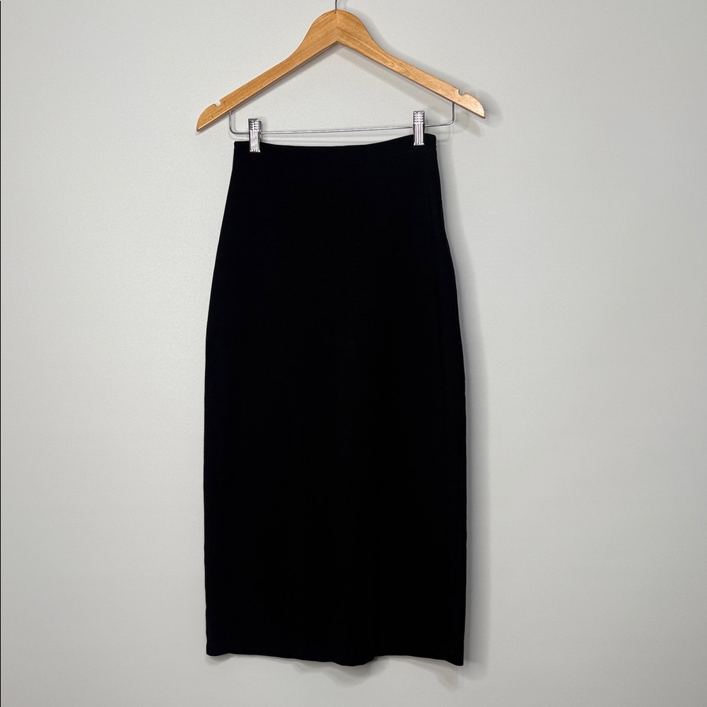 Boden Black Straight Jersey Midi Pencil Skirt Size 2